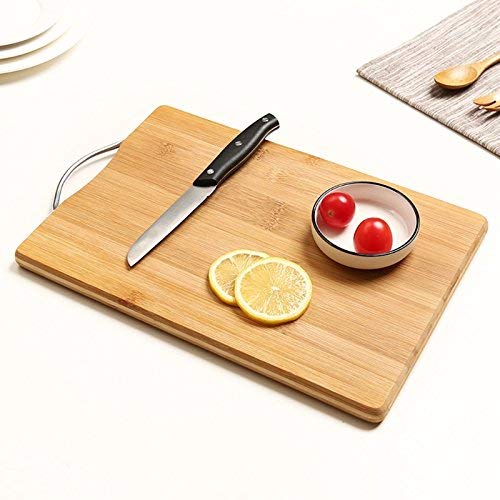 Houme Thick Wooden Bamboo Chopping Cutting Board with Handle | Medium: 32x22x1.8cm