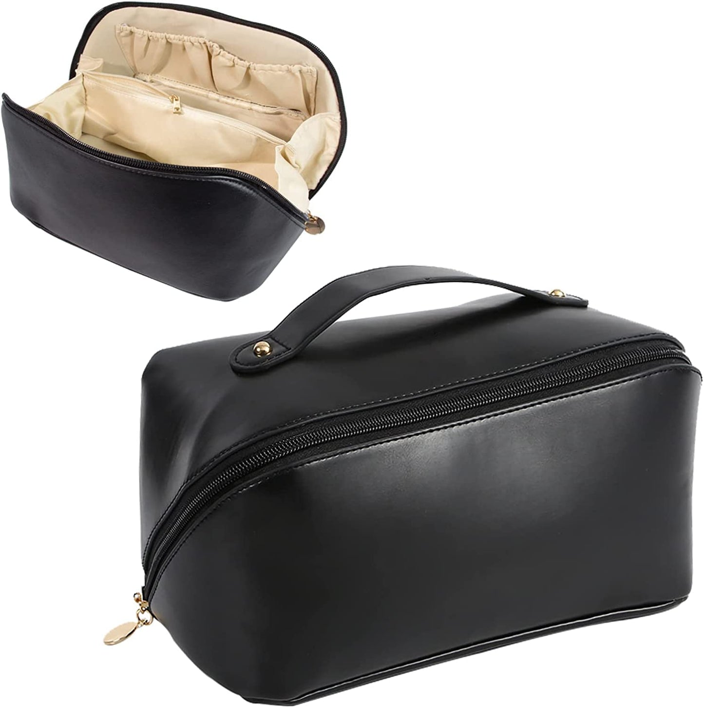 Women's Makeup/Cosmetic Travel Bag with Handle & Divider