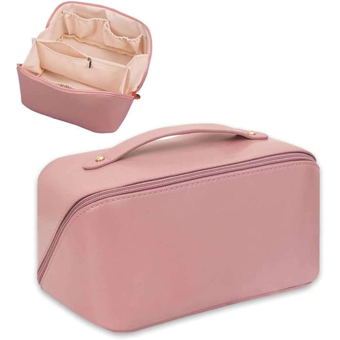 Women's Makeup/Cosmetic Travel Bag with Handle & Divider