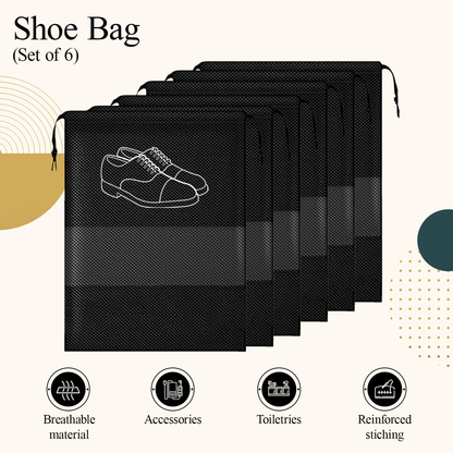 Shoe Bag for Travel & Storage | Women & Men - 6 Pcs | BG1