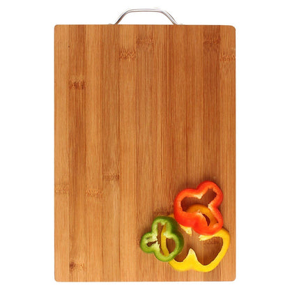 Houme Thick Wooden Bamboo Chopping Cutting Board with Handle | Medium: 32x22x1.8cm